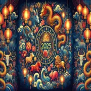 La rueda zodiacal, con los símbolos de los animales del horóscopo chino.