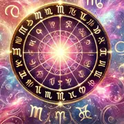 La rueda zodiacal, con los símbolos de los 12 signos astrales.
