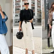 Tres mujeres usando en sus looks cinturones