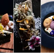 Tres platos de Sál, el restaurante de cocina nórdica.