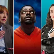 Imagenes de Philomena Cunk, Nope y Natalia Oreiro en Re loca.