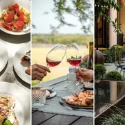 Tres mesas diferentes en distintos restaurantes de la ciudad.