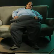 Julio Chavez caracterizado como Charlie para "La ballena".