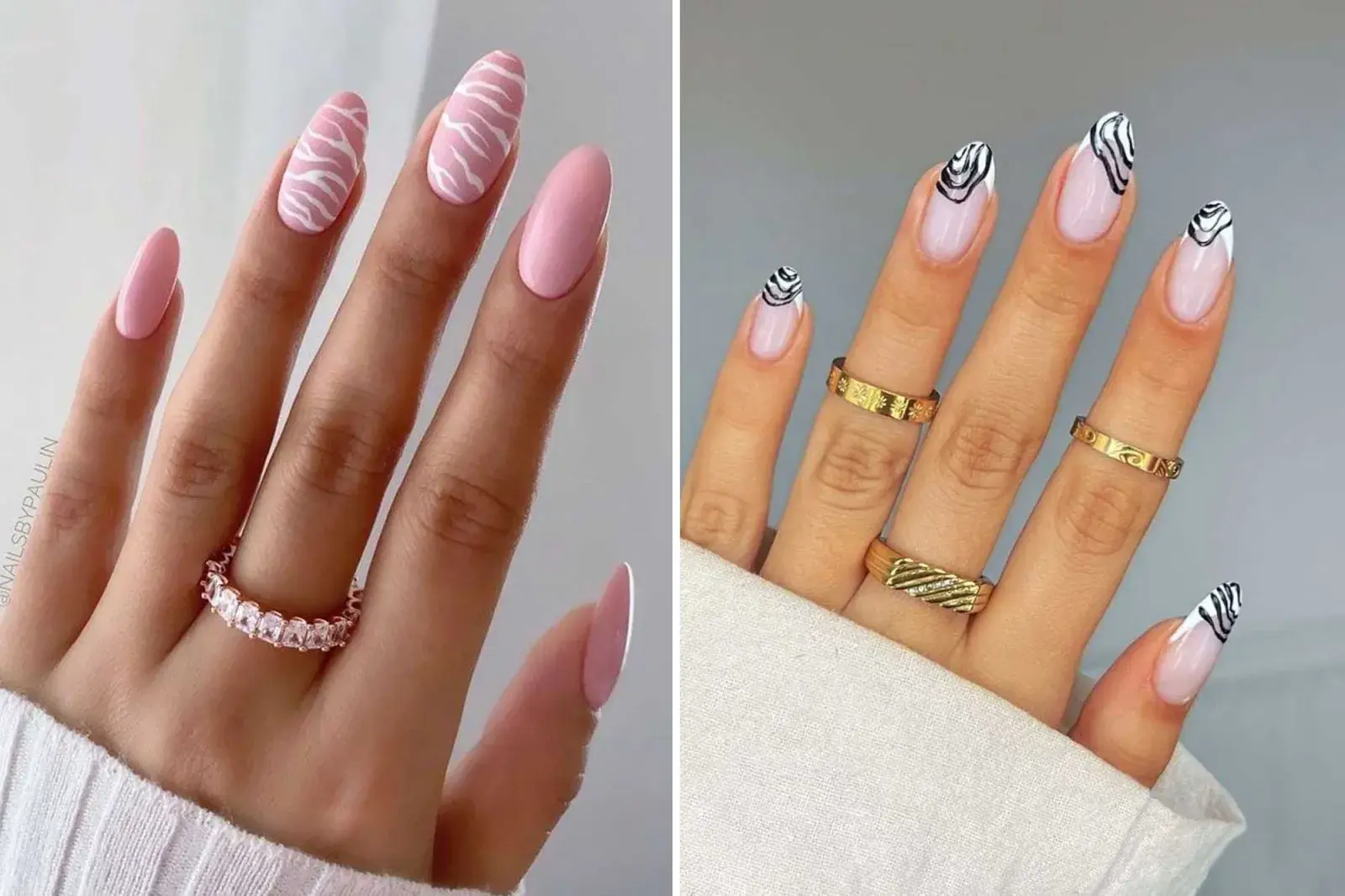 El cebra nails es una de las propuestas del 2025 que ya se posiciona como tendencia