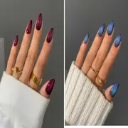 Con tonos profundos y acabados degradé, esta manicura conquista por su estilo sofisticado y versátil. Ideal para uñas largas o cortas, el diseño aura oscura gana protagonismo en 2025.