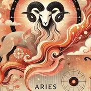 Un carnero envuelto en fuego.