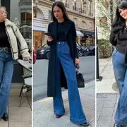 Los jeans acampanados son uno de los elegidos del 2025