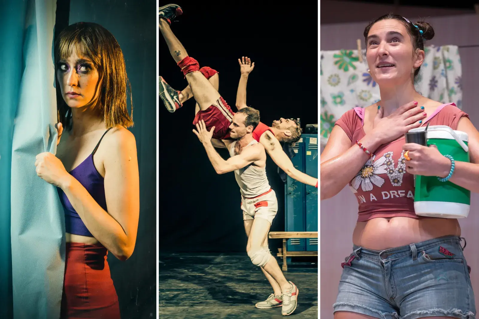 Tres escenas del teatro under: Suavecita, Un poyo rojo y La Pilarcita