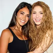 Antonela Roccuzzo con Shakira luego de su show en Miami