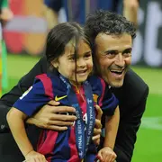 Luis Enrique y el recuerdo de Xana en 2015.