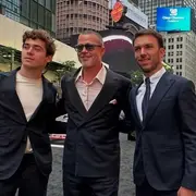 Franco Colapinto, Brad Pitt y Pierre Gasly ennla premiere de la película F1