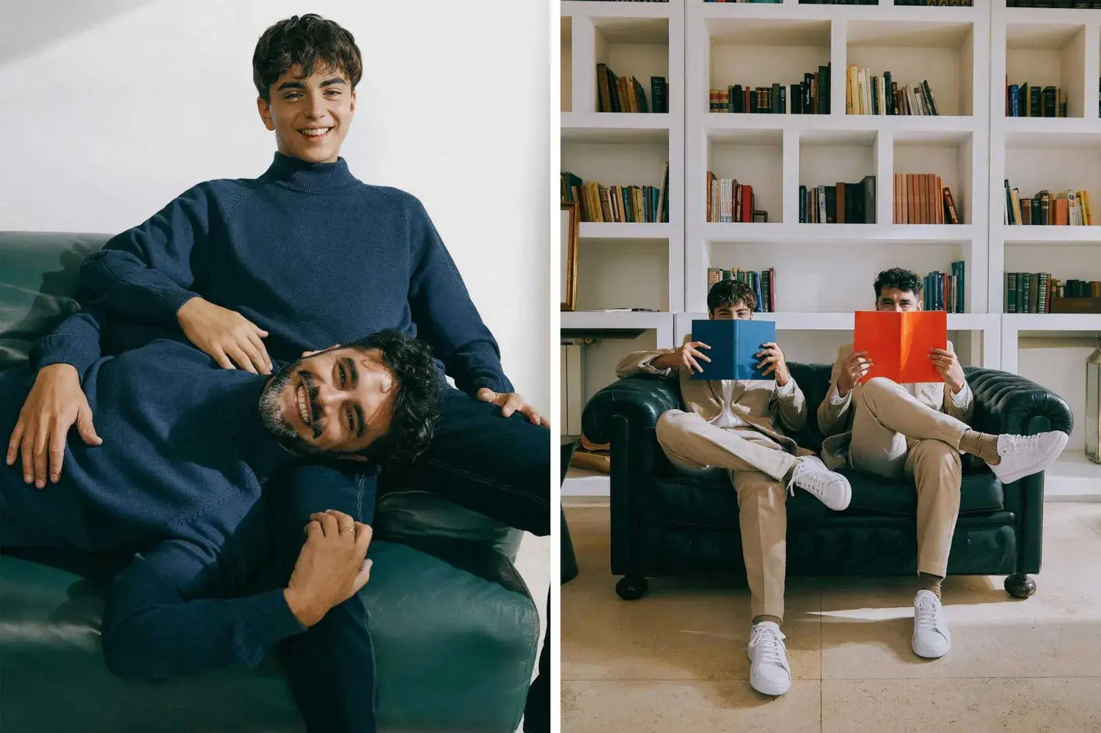 Gonzalo Heredia y su hijo protagonizaron una campaña de moda