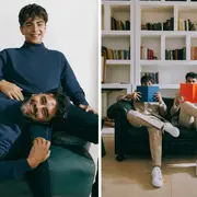 Gonzalo Heredia y su hijo protagonizaron una campaña de moda
