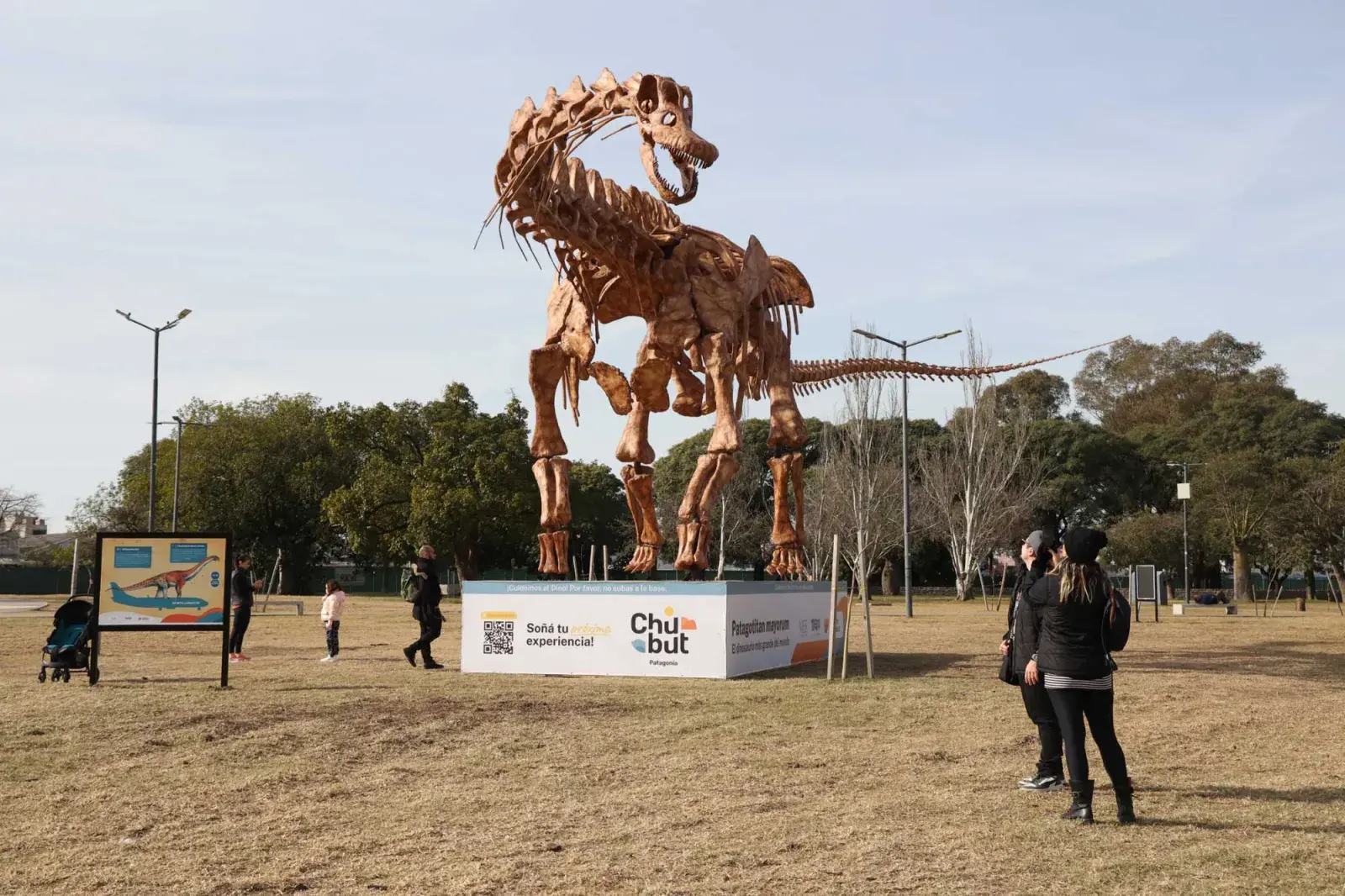 La réplica llegó a la Ciudad en partes y el montaje fue toda una aventura: durante 4 días, personal técnico especializado del MEF llevó adelante el armado a gran escala, usando grúas, andamios y escaleras.