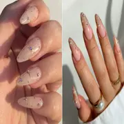 Las uñas cristales son ideales para una fiesta 