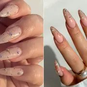 Las uñas cristales son ideales para una fiesta