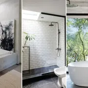 Despojadas o barrocas, las bañeras definen la onda del baño y las duchas se juegan por la practicidad.