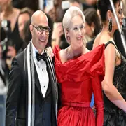 Meryl Streep y Stanley Tucci en el rodaje de El diablo viste a la moda 2