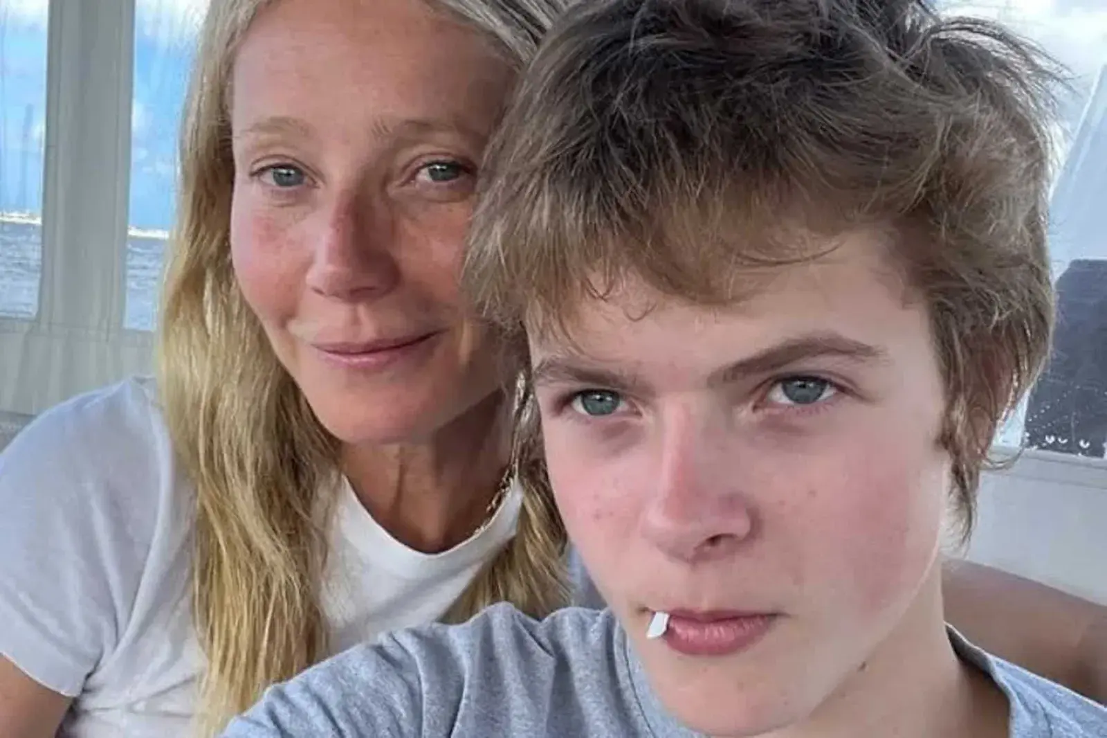 Gwyneth Paltrow y Moses Martin, madre e hijo juntos