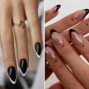 Las uñas francesas negras: el revival noventoso que regresa con todo este otoño