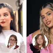 Foto de Julieta Poggio y Albana Fuentes con unos círculos de Patito y Antonella