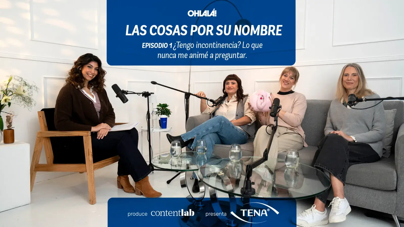 Maia Glantz, Eugenia Castagnino, la Lic. Mariana Kersz y la Dra. Valeria Castellano conversaron sobre la incontinencia de orina en mujeres, su vínculo con la sexualidad y las actividades diarias.