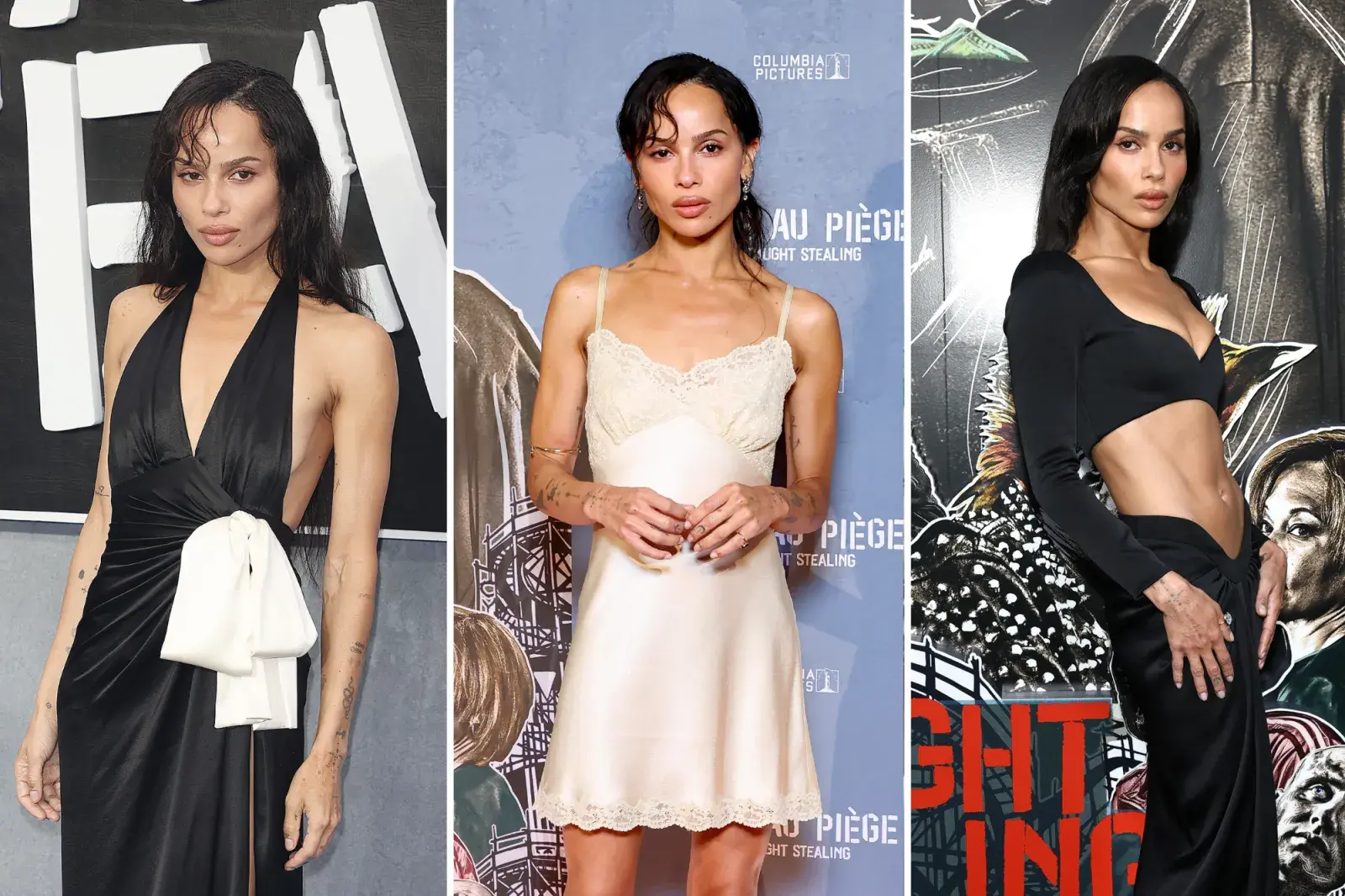 Zoë Kravitz arrasa en las alfombras rojas de su nueva película Caught Stealing