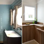 Antes y después de la cocina: con poco, se logró mucho.