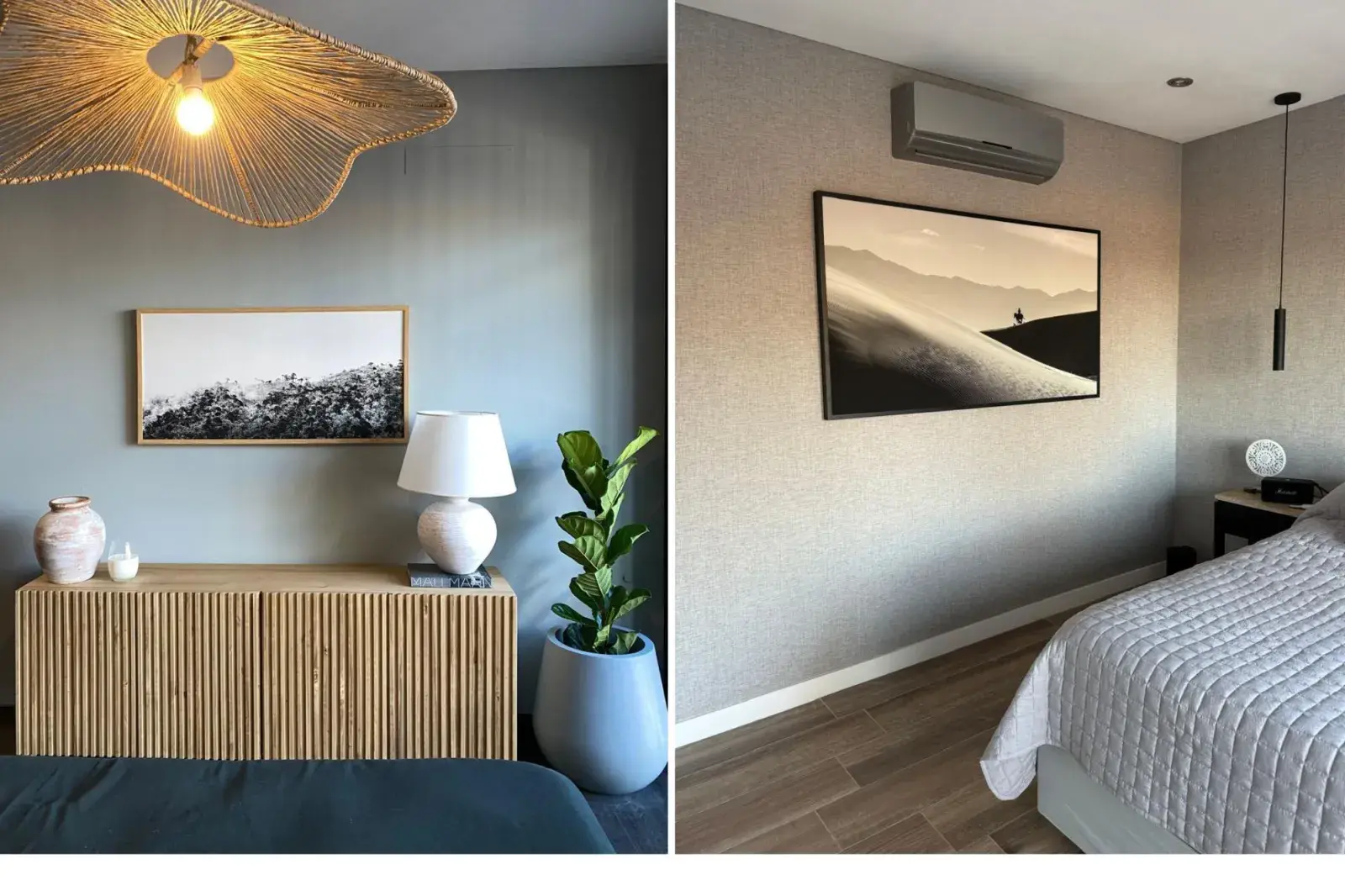 Dormitorios que hablan en blanco y negro: ideas para decorar con fotografías