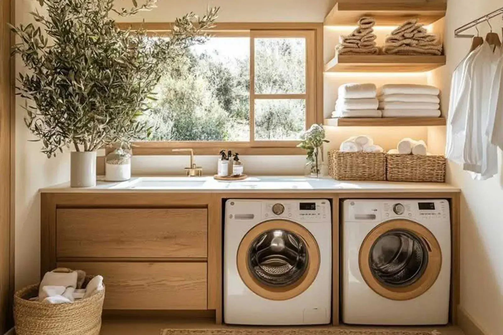 El lavadero puede transformarse en un rincón funcional y con mucha onda.
