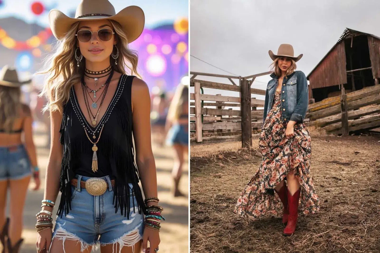 Esta tendencia celebra la fusión entre lo bohemio y lo rural, con piezas icónicas que se reinventan para acompañar el ritmo de la mujer actual: libre, poderosa y con ganas de jugar con su estilo.
