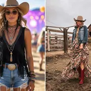 Esta tendencia celebra la fusión entre lo bohemio y lo rural, con piezas icónicas que se reinventan para acompañar el ritmo de la mujer actual: libre, poderosa y con ganas de jugar con su estilo.