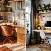 Para solucionar un home office en espacios pequeños, se pueden usar escritorios plegables o flotantes, aprovechar los rincones y la altura con estantes y muebles verticales, y optimizar el almacenamiento con cajas y organizadores