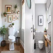 Con algunos objetos deco podés sumarle mucho estilo a tu mini baño