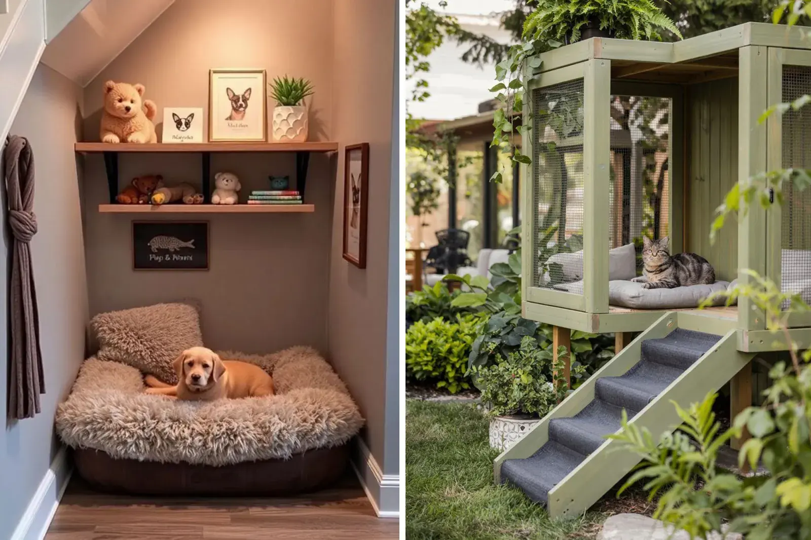 Integrar espacios para perros y gatos en tu hogar no significa renunciar al diseño.Integrar espacios para perros y gatos en tu hogar no significa renunciar al diseño.