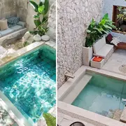 No hace falta tener un gran parque para disfrutar del placer del agua.