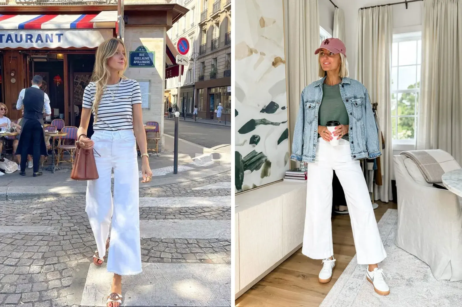 Los vaqueros blancos en corte amplio emergen como la pieza clave de la temporada: cómodos, versátiles y frescos, se transforman en el nuevo básico imprescindible del guardarropa primaveral.