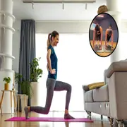 Foto de mujer entrenando.