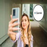 Foto de mujer selfie.