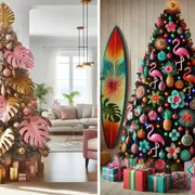 El espíritu navideño se renueva con una paleta costera y elementos naturales. Una propuesta chic que combina elegancia, calma y brisa marina.