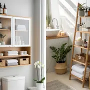 Los muebles pequeños y funcionales pueden transformar tu baño en un lugar más organizado y visualmente amplio.