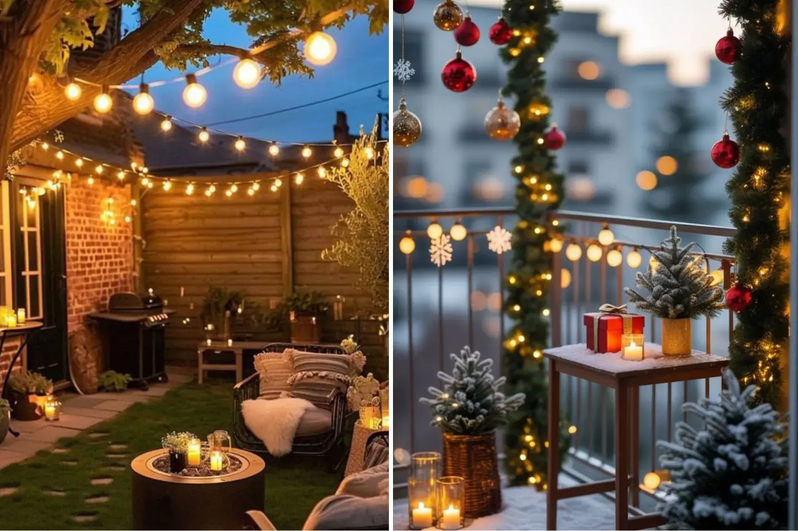 Terrazas en Navidad: cómo decorarlas con poco presupuesto
