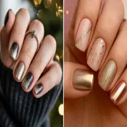 8 diseños de uñas cortas con glitter ideales para inspirarte este fin de año.