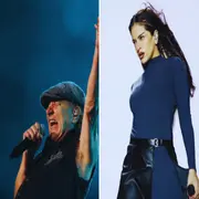 Foto de AC/DC y Rosalía.