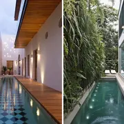 Las piletas estrechas son perfectas para patios y jardines pequeños