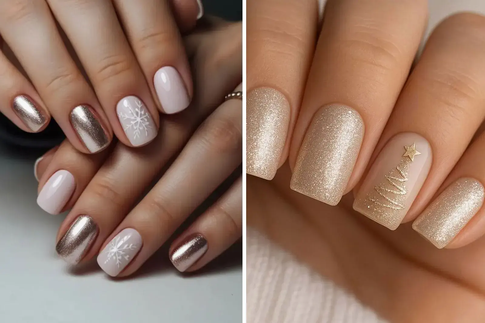 Con detalles de glitter y diseño bien festivos, ideas para estas fiestas