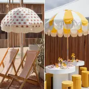 La tendencia para el verano 2026 en piletas: sombrillas con flecos