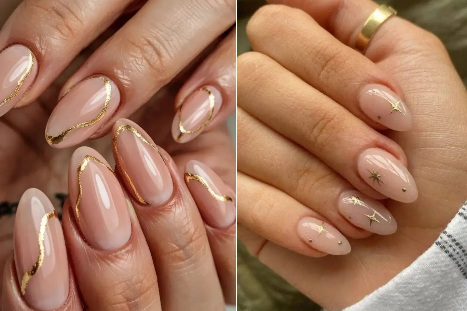 Uñas minimalistas con un toque festivo: 12 manicuras elegantes para este fin de año