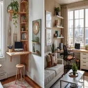 Foto de escritorios en el living.