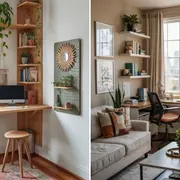 Foto de escritorios en el living.